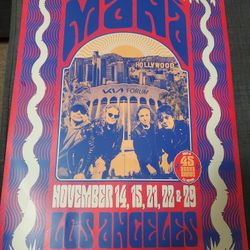 Mana Poster from 2025 Vivir Sin Aire Tour for Sale