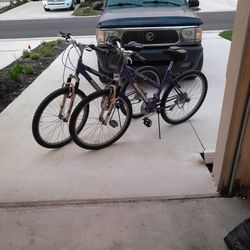 2 Mountain Bikes $50 The Pair