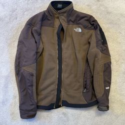 The North Face Polartec Fleece Jacket — Rare Brown / Earth-Tone Paneling (Broken Zipper)