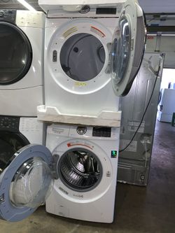 Samsung front loading washer(used) and electric dryer(new) with 4 months warranty