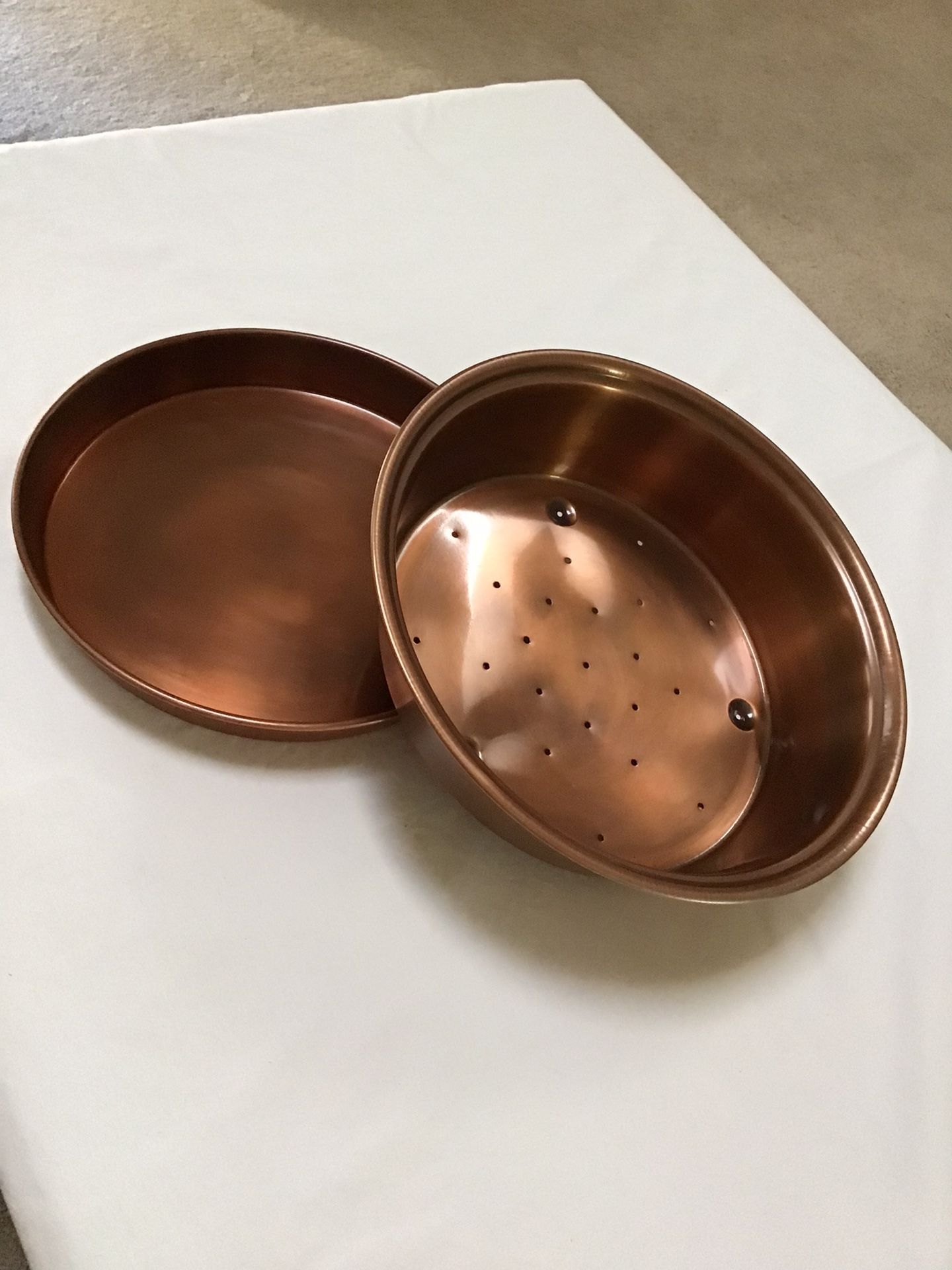 Copper Orchid  Succulent Planter Bowl and Tray (2 Piece)