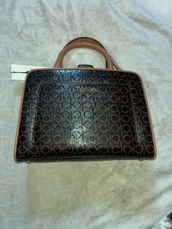 Calvin Klein CK Monogram Structured Satchel