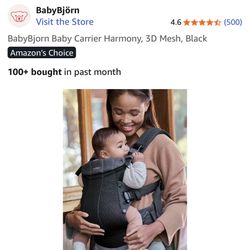 BabyBjorn Baby Carrier Harmony, 3D Mesh, Black