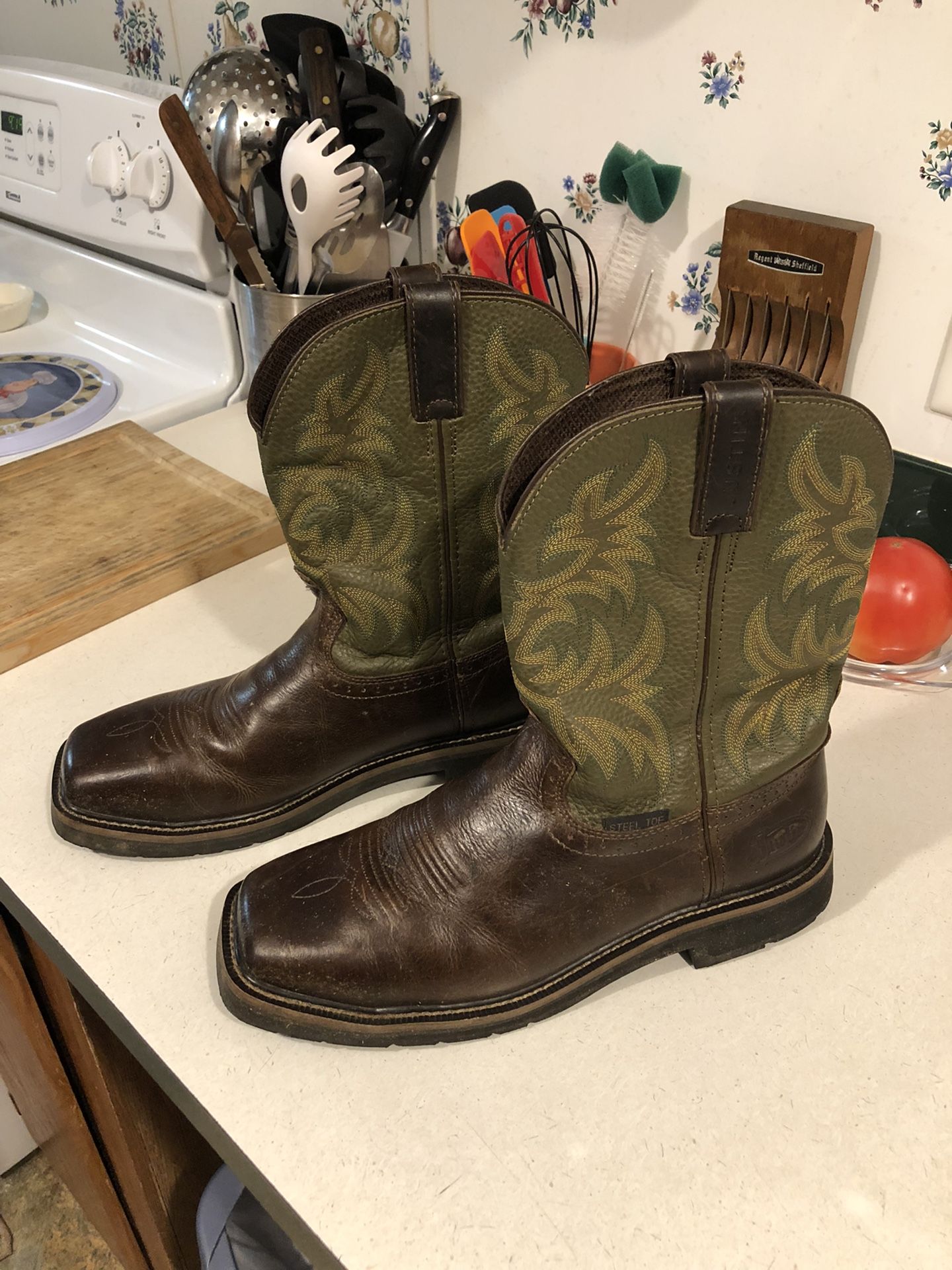 Justin Work Boots Size 10 1/2 