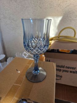 60 blue acrylic wine cup