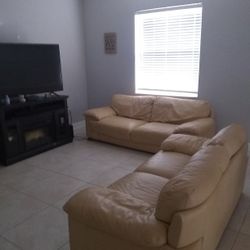   Original Leather Sofa And Loveseat