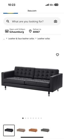 Ikea leather sofa 