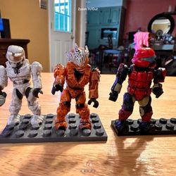 Mega Construx Halo UNSC Hornet Pilot, Spartan Janus Project & Classic Haybusa