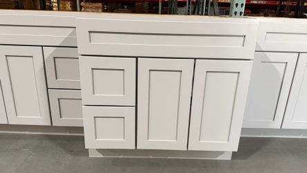 36" grey shaker cabinet