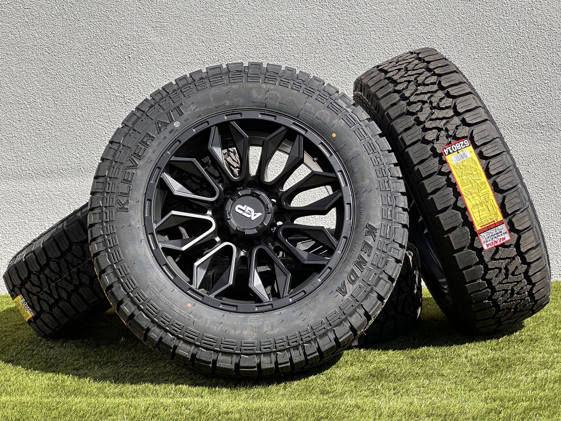 2025 NEW 20” Ford F-350 wheels Black F-250 Kenda tires 275/65R20 AT 10 P.R. F250 rims 8x170