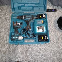 Makita Drill And Impact Gun Set