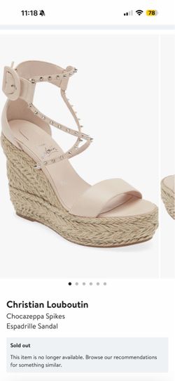 Christian Louboutin Chocazeppa Spikes Espadrille Sandal