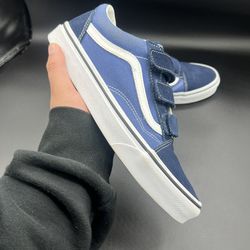 Navy Blue Velcro Vans