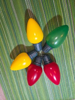 13" Hanging Christmas Light Bulb