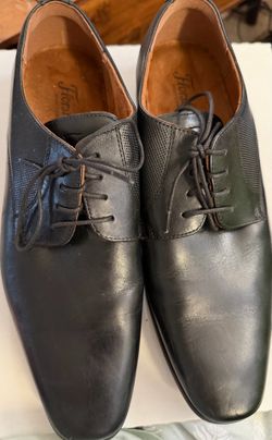 Florahiem Men’s Black Leather Oxfords Dress Shoes Size 8.5 D