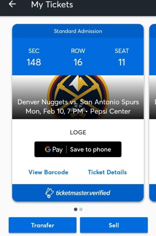Denver nuggets vs San Antonio Spurs Tickets