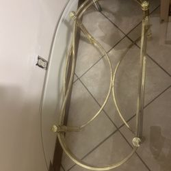 1 Glass Coffee Table Oval