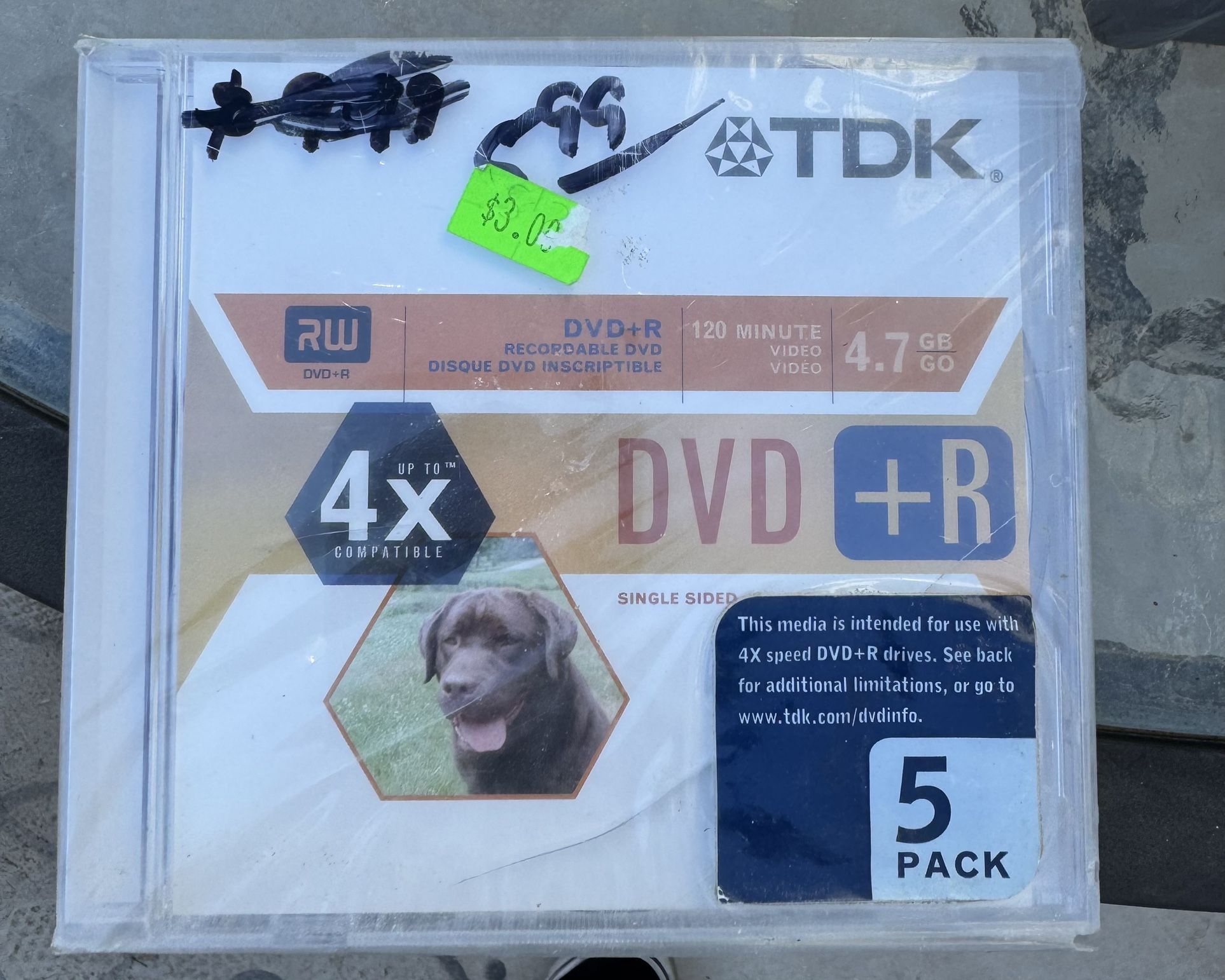 New DVD+R Recordable 5pk