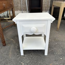 Simple White Nightstand Single Drawer $45 OBO