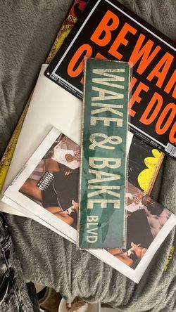 Wake & Bake Blvd Novelty Street Sign