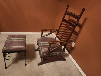 Rocking Chair And Stool