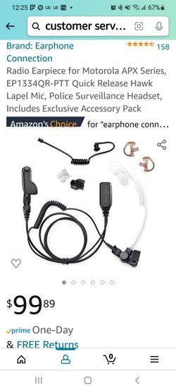 Radio Earpiece For Motorola 2 Way Radios
