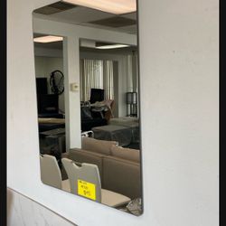 New 22"x30" Black Metal Bathroom Vanity Mirror