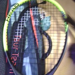 Tennis Raccket, Balls, And Racket Bag