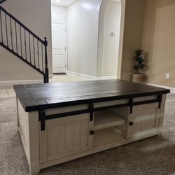 Solid Wood Coffee Table Farm Style 