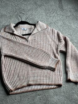 Chic Ribbed Knit Collared Sweater