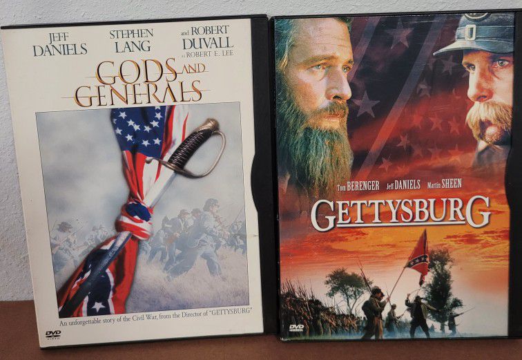 Gettysburg (DVD, 1993) + Gods & Generals DVD LOT