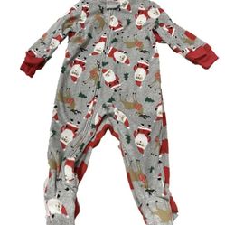 Carter's Just One You Christmas 2 Sleeper Pajamas 18M Santa & Reindeer NWT