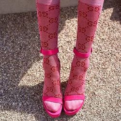  Long GG Pink Gucci socks 