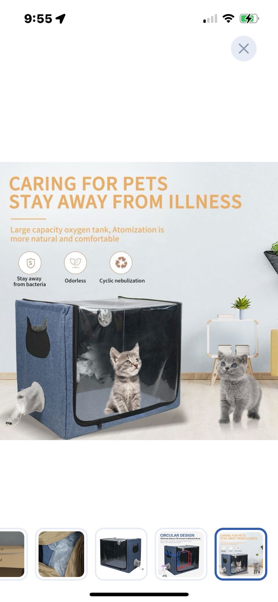 “New”100L Dog/cat/pet Oxygen Chamber Collapsable”Make Offer” (ICU)pet Hair Dryer Travel Crate(20” X 17”W X 16”Hh Retail$79