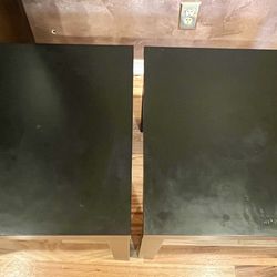 Set Of 2 Black Side Tables 