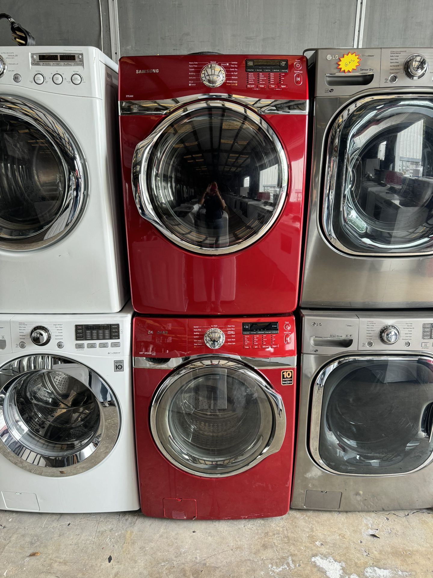 Samsung Front Load Washer And Dryer Set Red