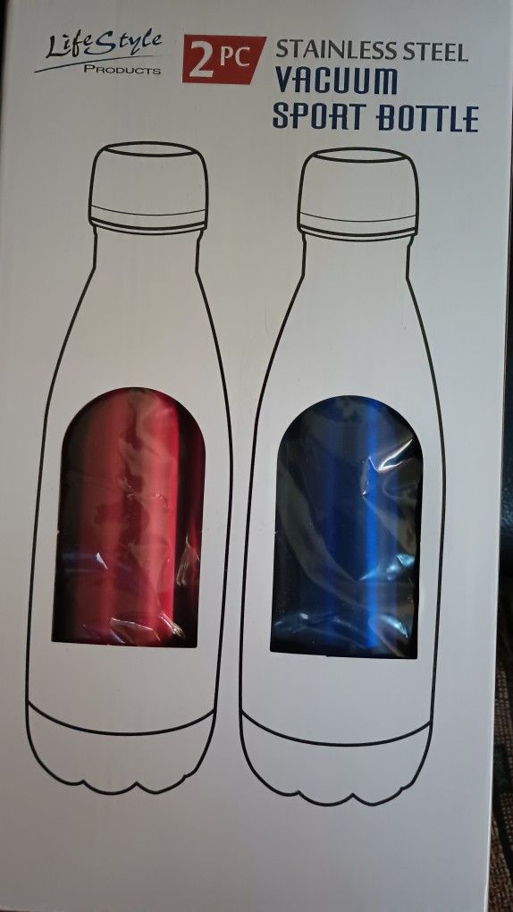 2 PC Vacuum Sport Bottle 17 Oz.