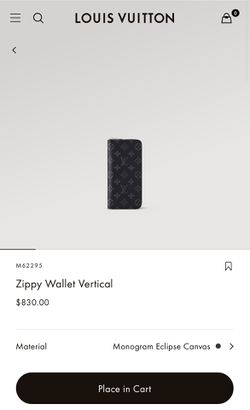 Louis Vuitton Zippy Wallet Vertical in Monogram Eclipse Canvas for Sale in  Boca Raton, FL - OfferUp