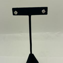 EARRINGS 14KT WG, 1.4 GRAMS, 1.00ctw NATURAL DIAMOND