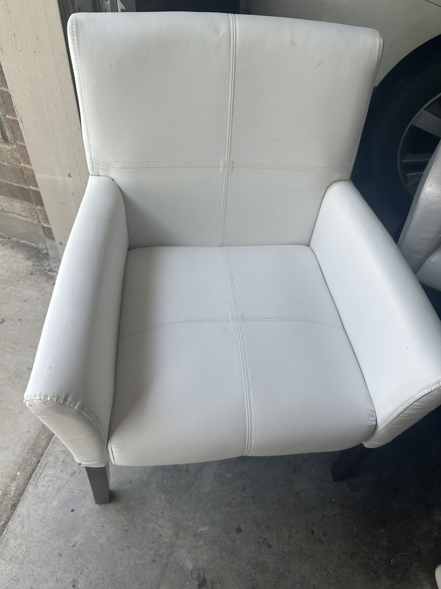2 White Chairs