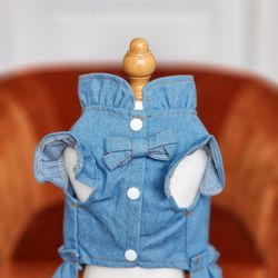 Denim Ruffle PET Harness! Never WORN!