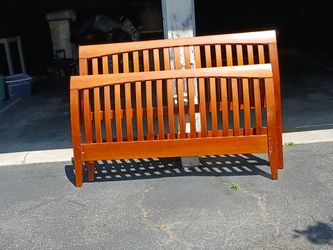 Ca king solid wood bed frame