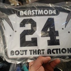 Factory Numbered Beast mode "24" Bmx Rider Plate