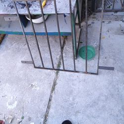 METAL SECURITY DOOR AND 2  WINDOWS - 3 PIECES