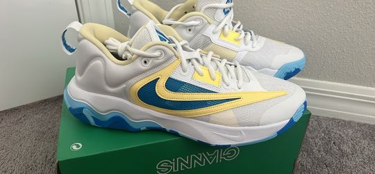 Nike Giannis Immortality 3 White Yellow Blue | Men’s Size 10.5 |Basketball Shoes