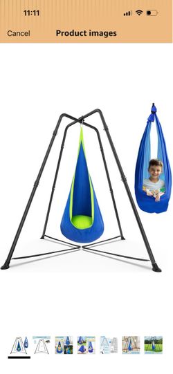 Sensory Swing with Stand for Kids, Autism & Pod Swing