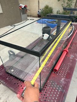 Glass Aquarium Tank with Black Frame