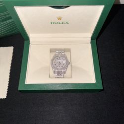 Iced Out Mosiniate Diamond Watch