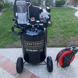 Air Compressor Craftsman Professional Perfect New Condition With Hose Reel