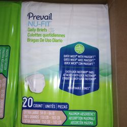 Prevail NU-FIT Daily Briefs Adult Diapers